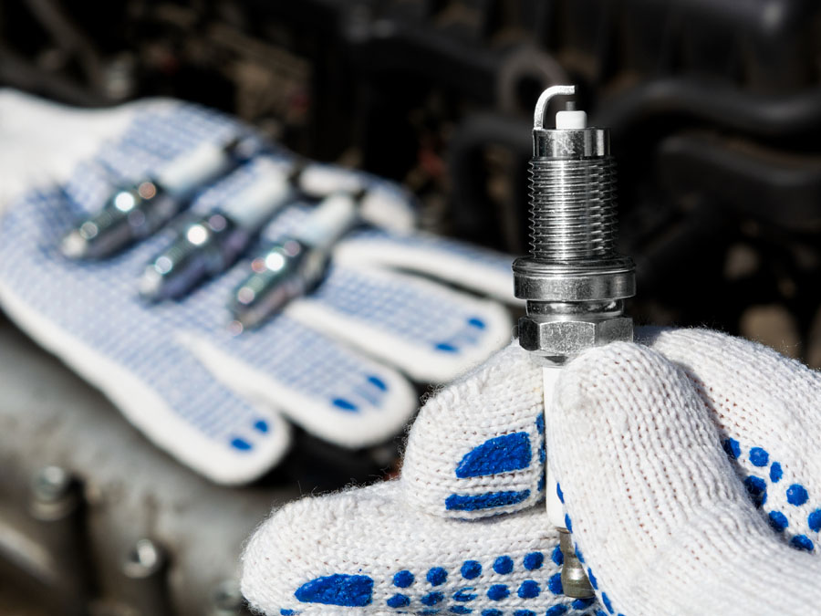 Clean spark plug